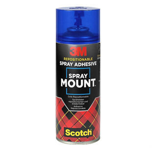 3M™ Spray Mount™ 7243 Kuruyken Kalıcı Sprey Yapıştırıcı, Şeffaf - 400 ml