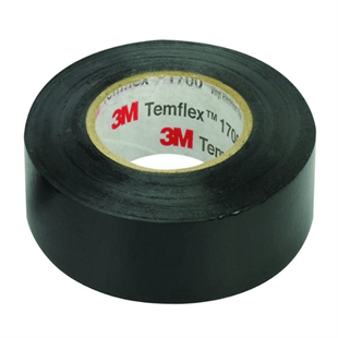 3M™ Temflex™ 1300e Elektrik İzolasyon Bandı, Siyah - 10`lu Paket (18 mm x 9,5m)