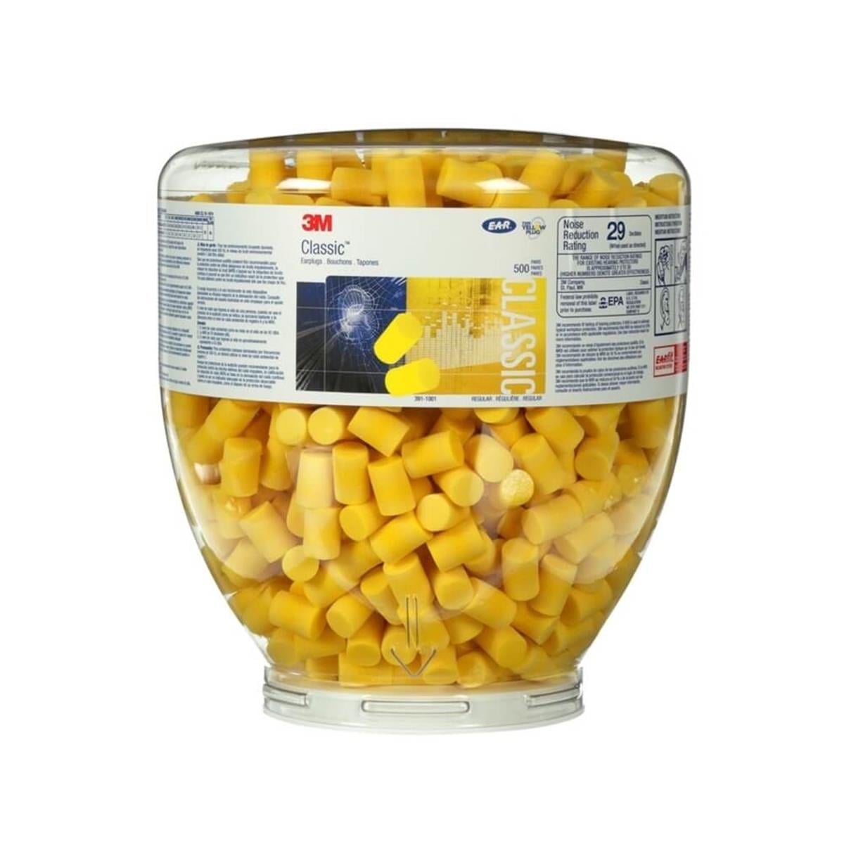 3M™ E-A-R™ Classic™ PD-01-001 Kulak Tıkacı, Yedek Şişe 500 Çift - 28 dB