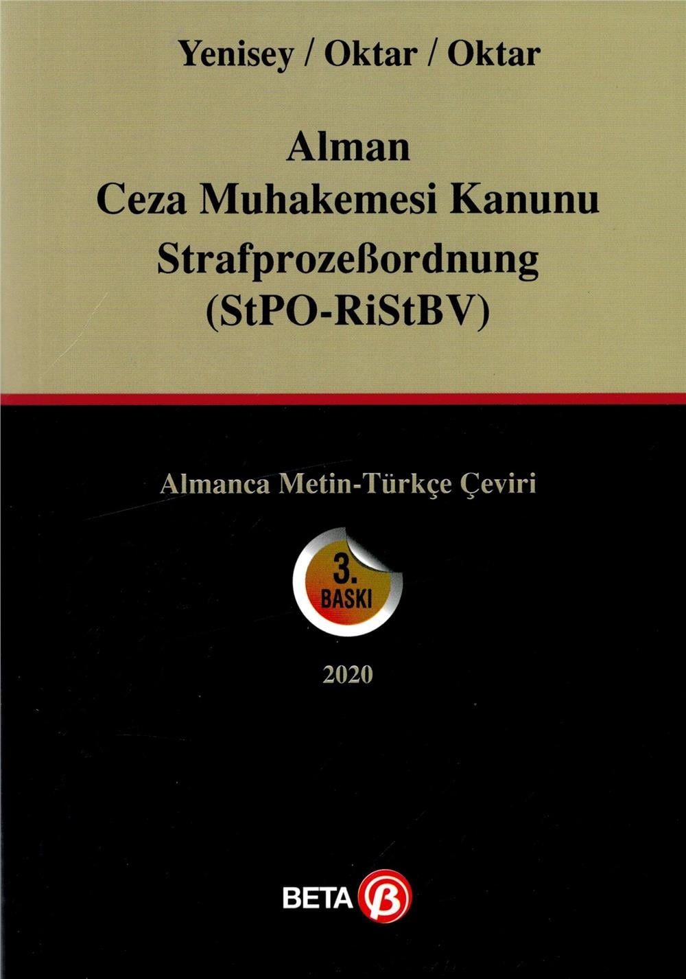 Alman Ceza Muhakemesi Kanunu Strafprozebordnung (Stpo-RiStBV)