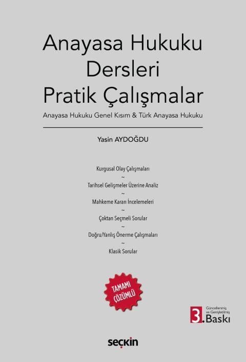 Anayasa Hukuku Dersleri Pratik Çalışmalar