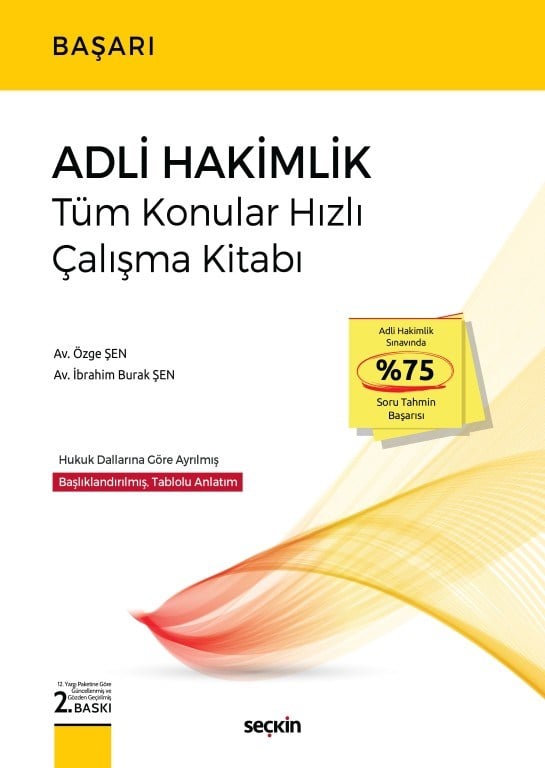 BAŞARI - Adli Hakimlik Tüm Konular Hızlı Çalışma Kitabı