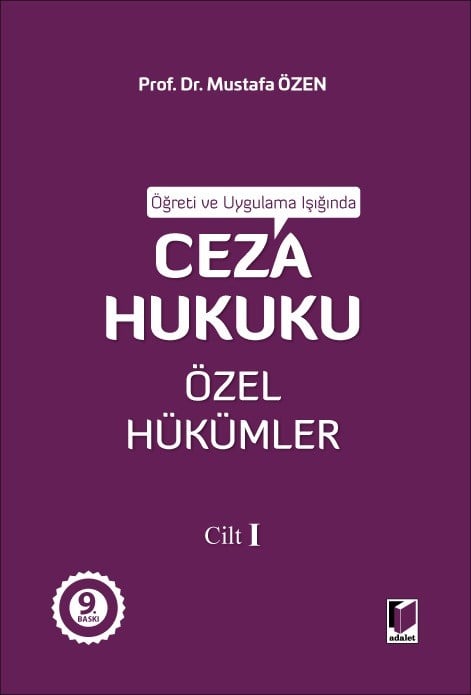 Ceza Hukuku Özel Hükümler Cilt I