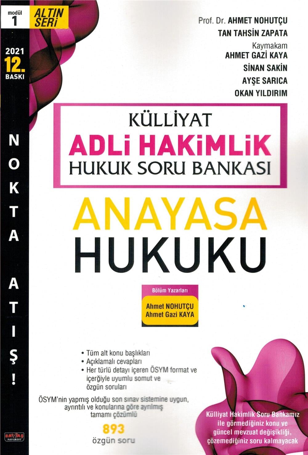 Külliyat Adli Hakimlik Hukuk Soru Bankası Anayasa Hukuku(Modül:1)