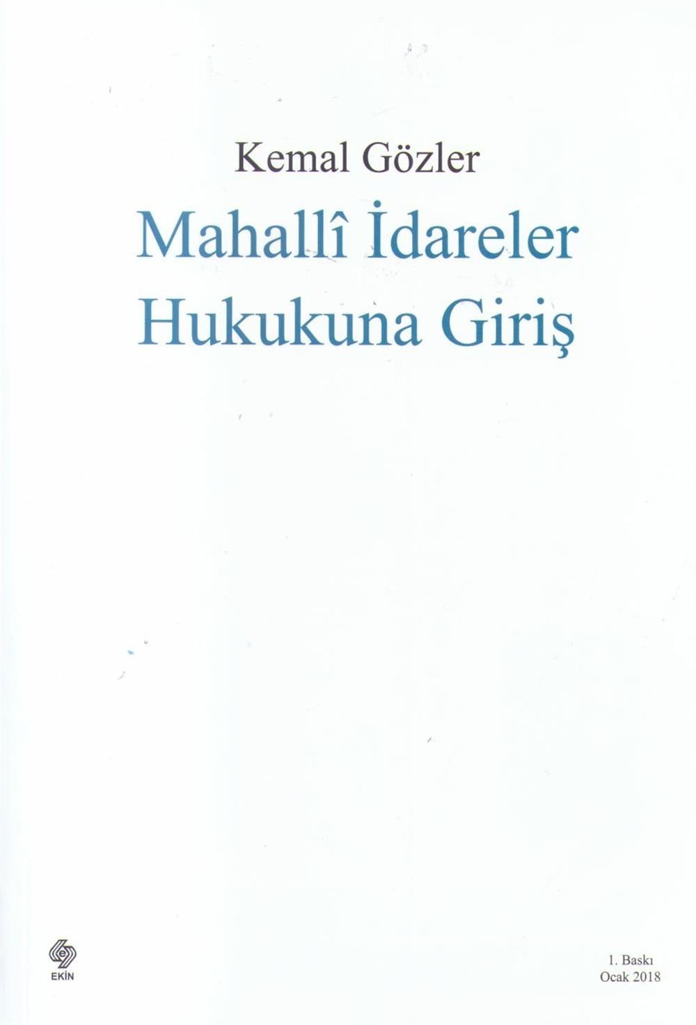 Mahalli İdareler Hukukuna Giriş