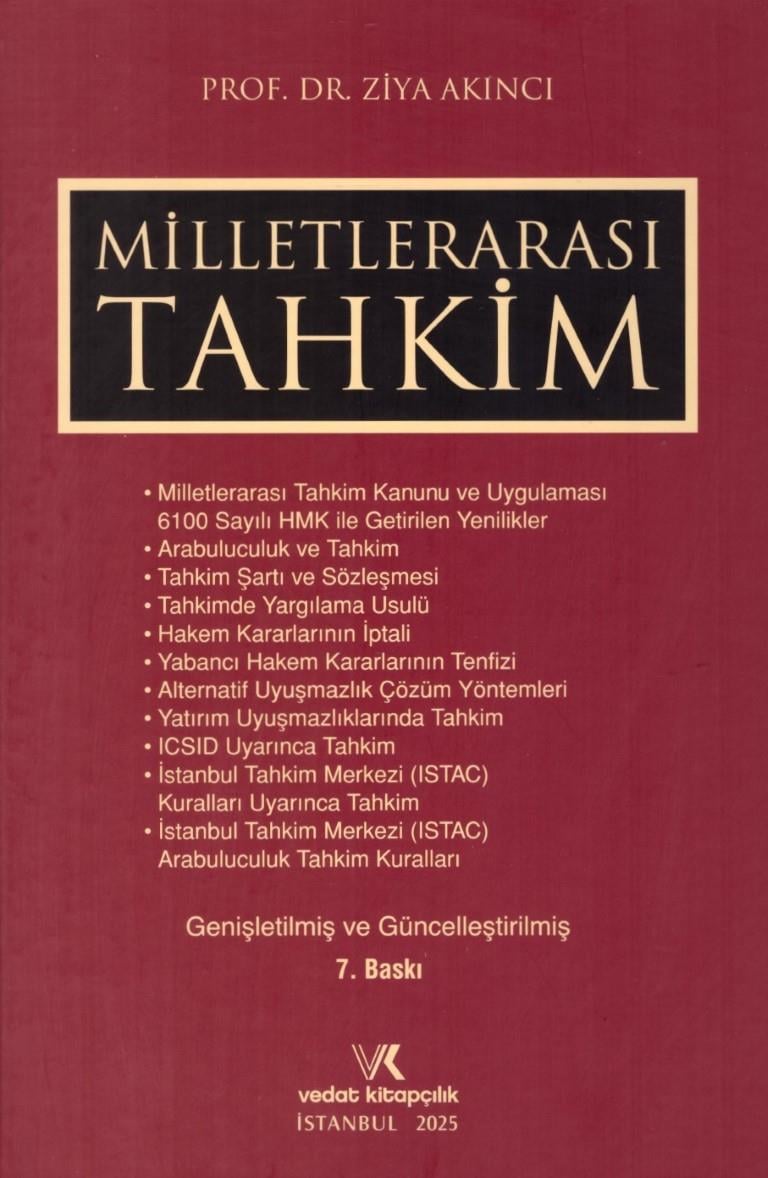 MİLLETLERARASI TAHKİM 7.BASKI (VEDAT*)