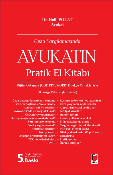 (Ön Sipariş) Ceza Yargılamasında Avukatın Pratik El Kitabı
