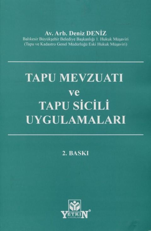 Tapu Mevzuatı ve Tapu Sicili Uygulamaları