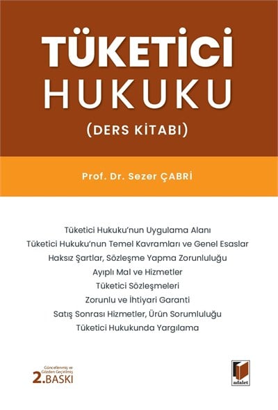 !!! TÜKETİCİ HUKUKU 2.BASKI (ADALET*)