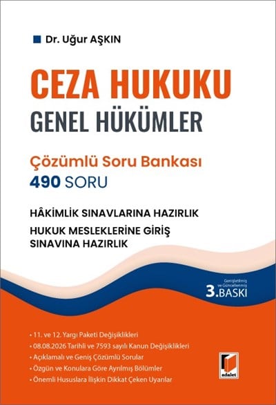 Ceza Hukuku Genel Hükümler Çözümlü Soru Bankası