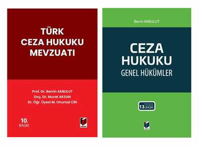Ceza Hukuku Genel Hükümler + Türk Ceza Hukuku Mevzuatı | 2 Kitap Set