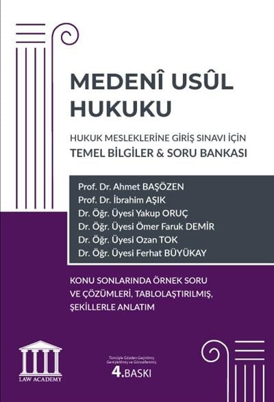 Medeni Usul Hukuku Hukuk Mesleklerine Giriş Sınavı İçin Temel Bilgiler & Soru Bankası