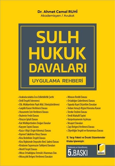 (Ön Sipariş) Sulh Hukuk Davaları Uygulama Rehberi