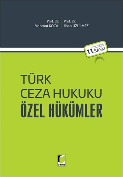 (Ön Sipariş) Türk Ceza Hukuku Özel Hükümler