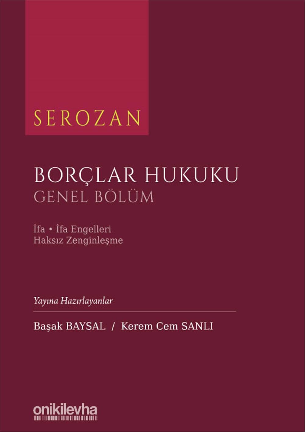 Borçlar Hukuku Genel Bölüm 