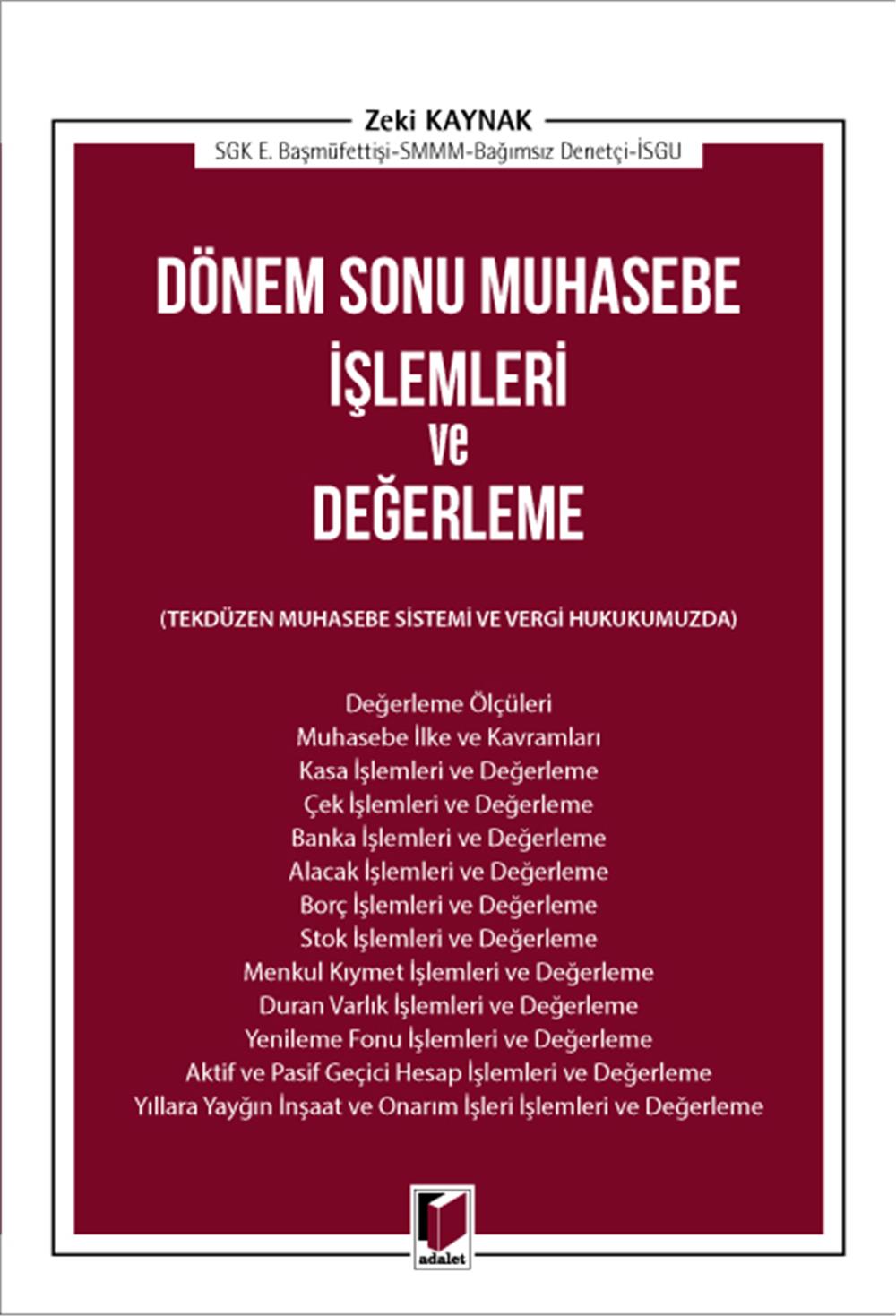 Dönem Sonu Muhasebe İşlemleri ve Değerleme