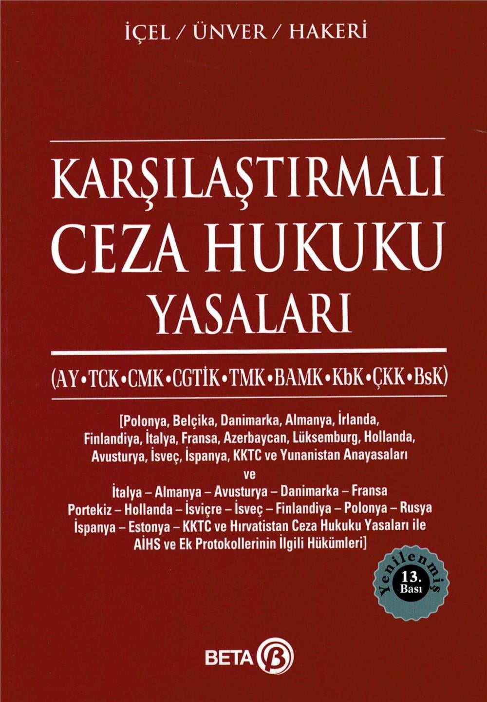 Karşılaştırmalı Ceza Hukuku Yasaları