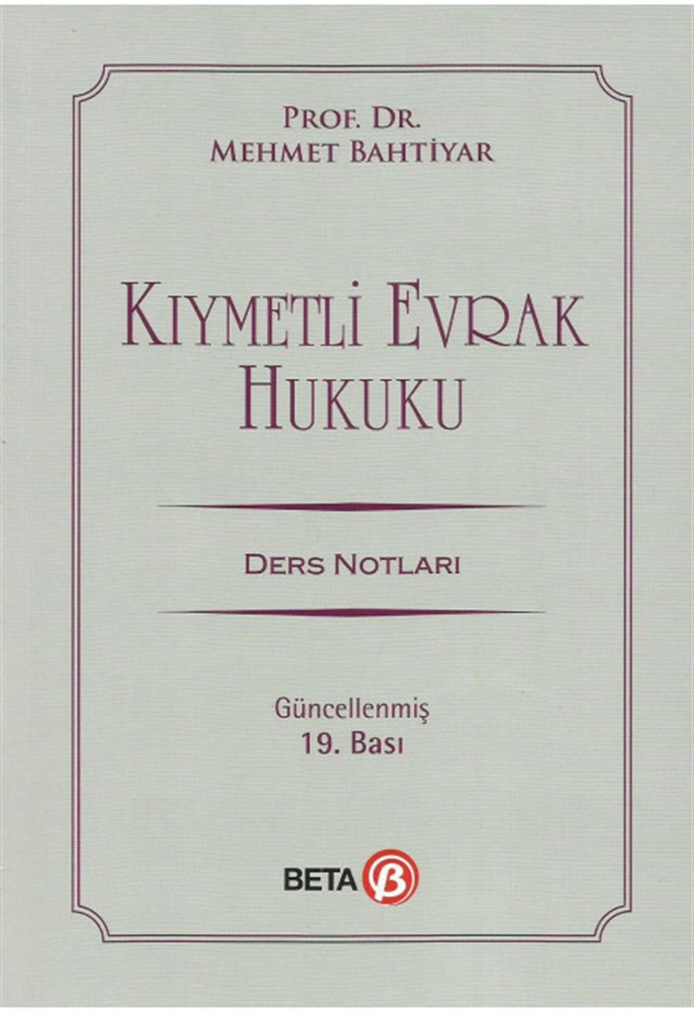 Kıymetli Evrak Hukuku