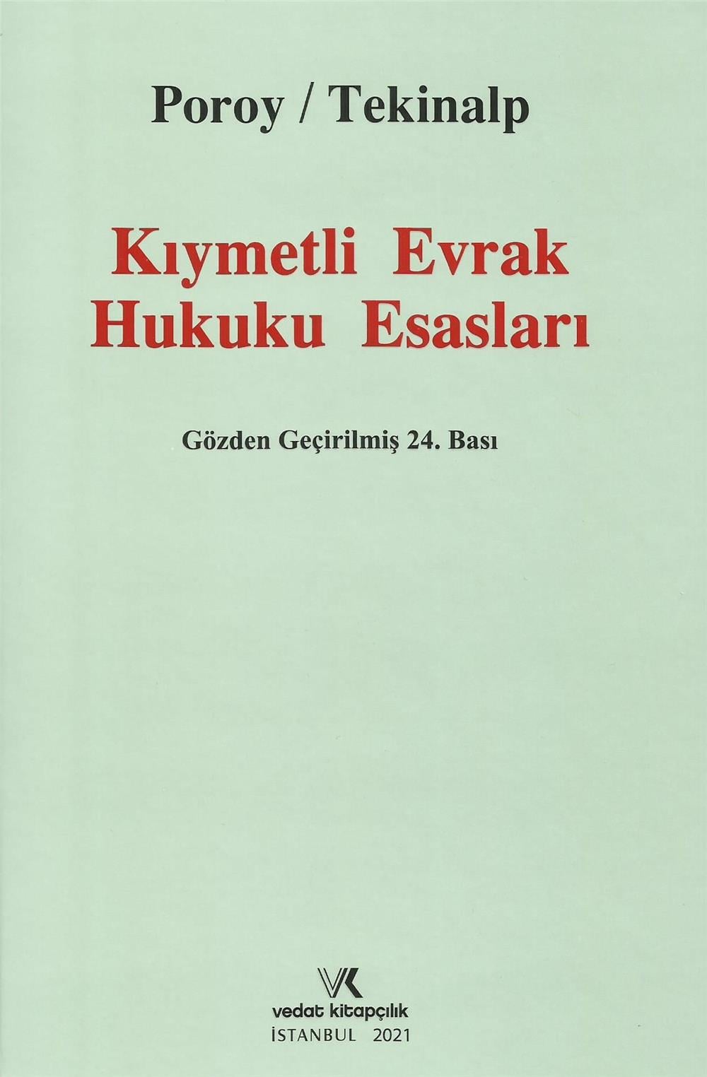 Kıymetli Evrak Hukuku Esasları