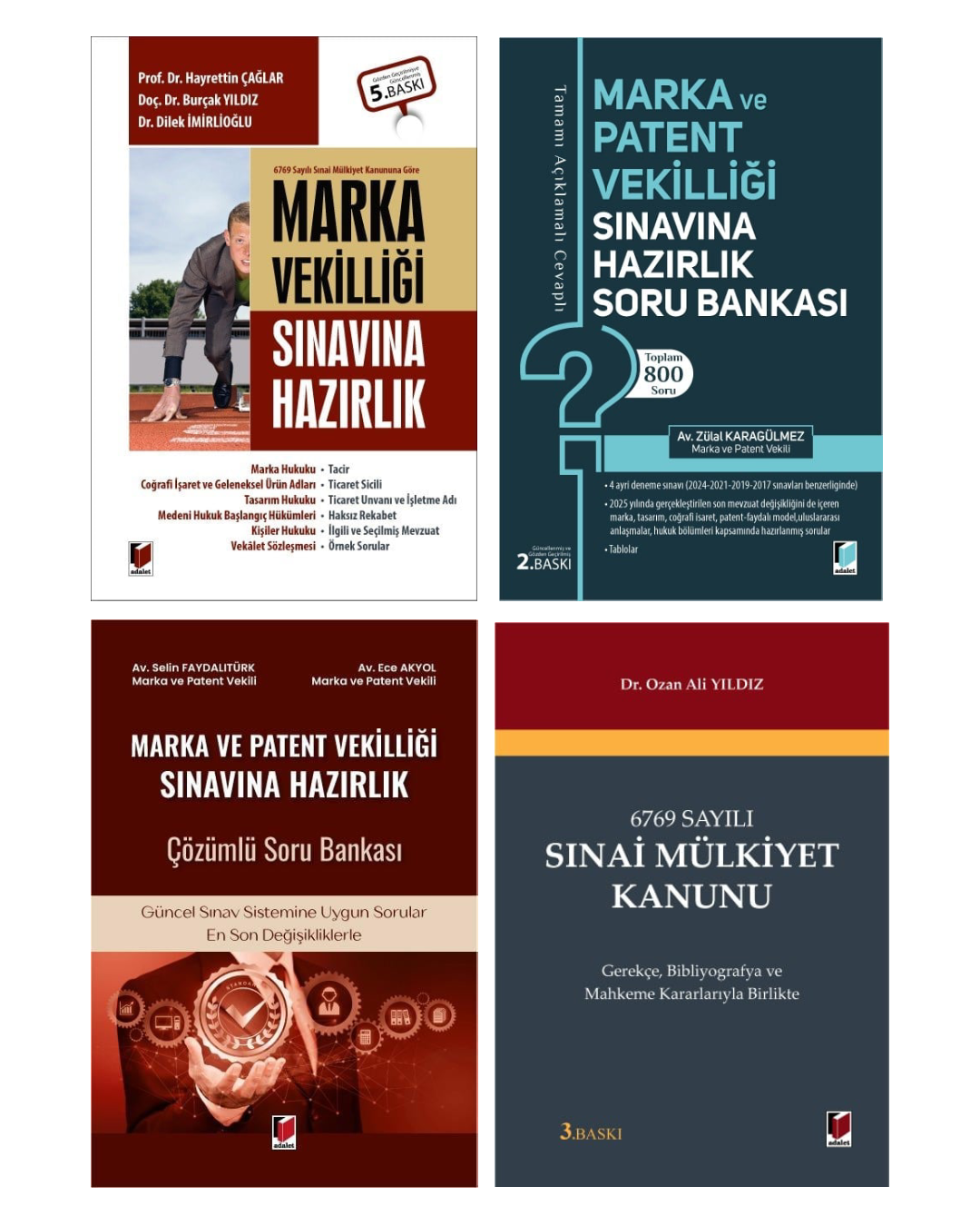 Marka Vekilliği Sınavına Hazırlık Konu Kitabı, Çözümlü Soru Bankası ve Sınai Mülkiyet Kanunu Çalışma Seti