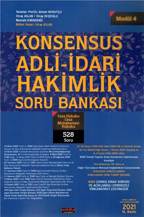 Konsensus Adli-İdari Hakimlik Soru Bankası (Modül 4) - Ceza Hukuku Ceza ...