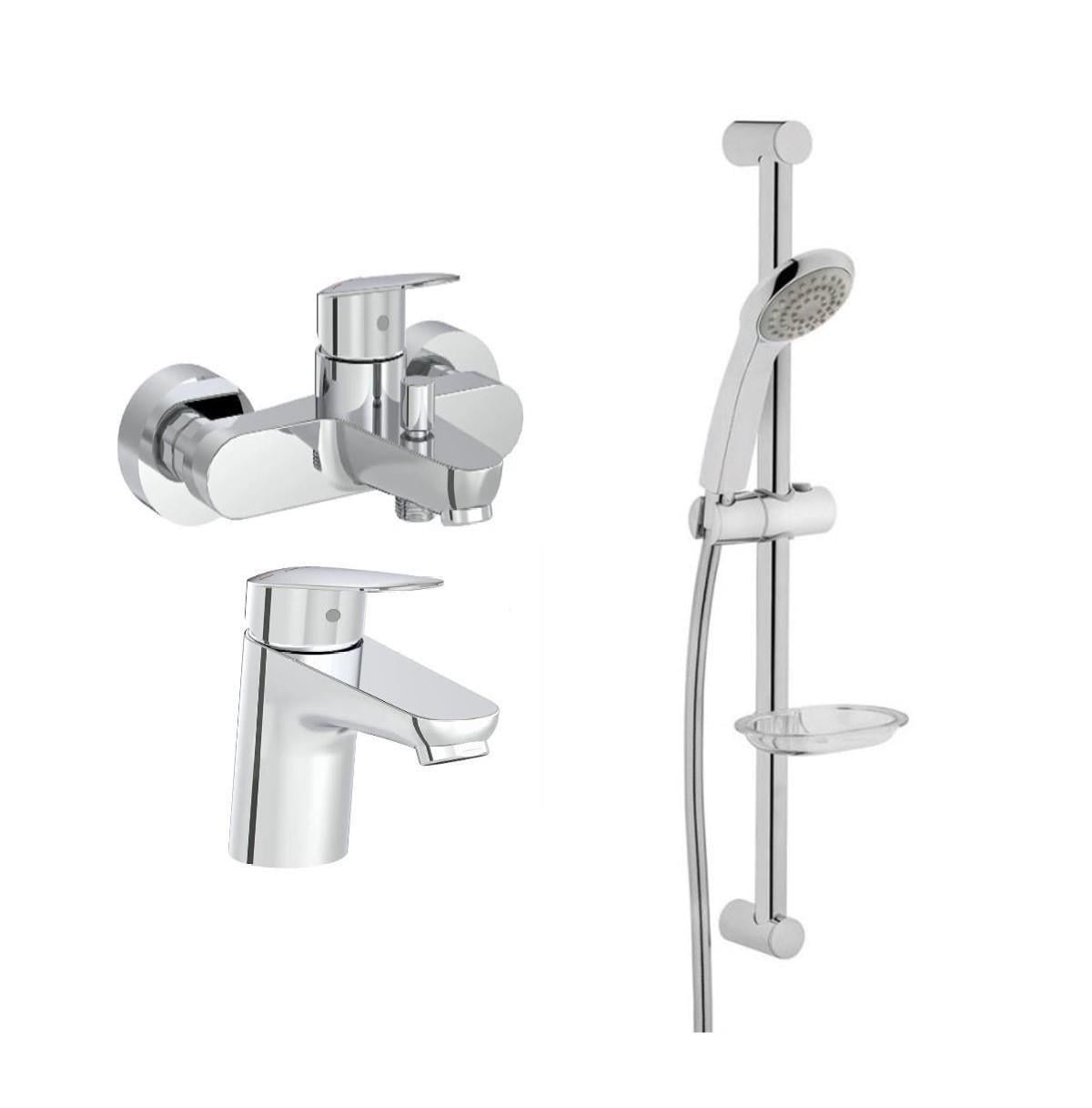 Artema Flow Round Lavabo Banyo Batarya Artema Solo C Sürgülü Krom El Duşu Seti 