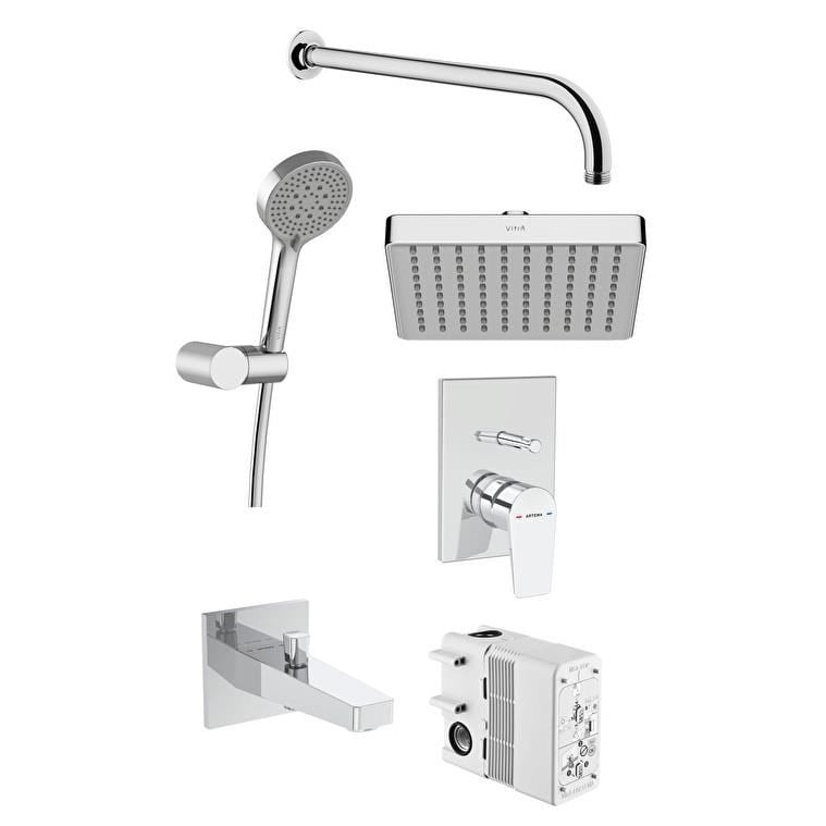 Artema Flow Square Ankastre Banyo Seti 3 Yollu A49322