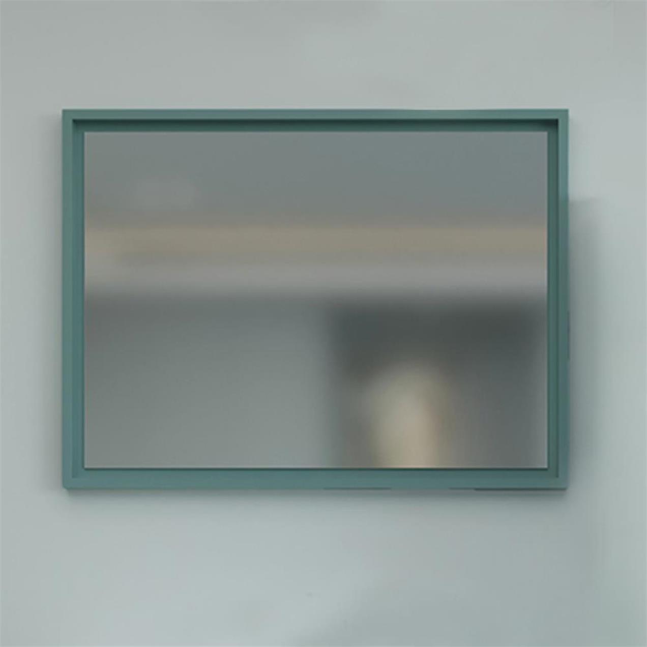 Denko Beyoğlu 100 cm MDF Mat Yeşil Banyo Dolabı Aynalı Üst Modülü