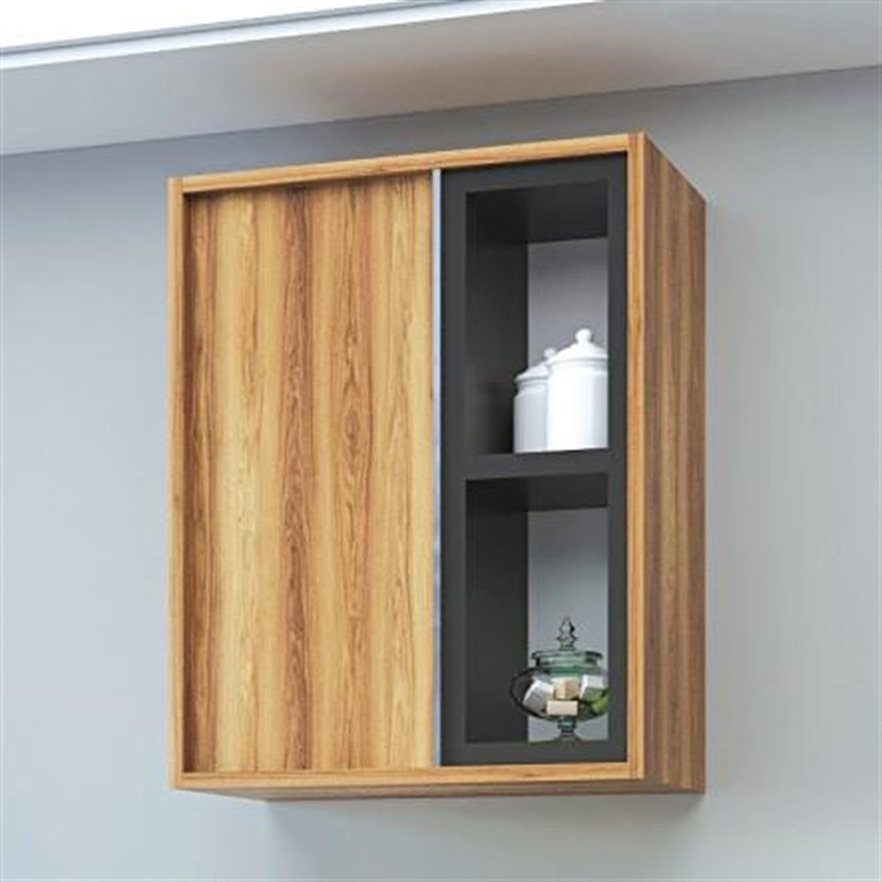 Denko Matia 65cm Ud MDF Çamaşır Makinesi Banyo Dolabı, Üst Modülü