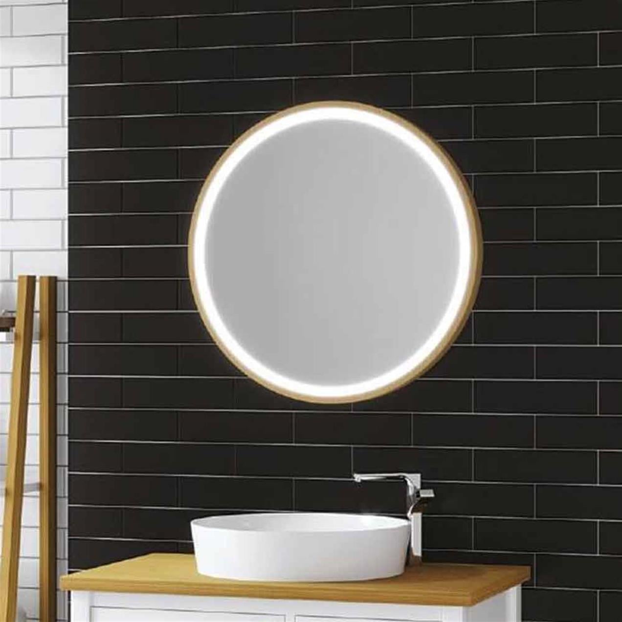 Denko Smarto 95 cm MDF Beyaz-Meşe Banyo Dolabı Aynalı Üst Modülü