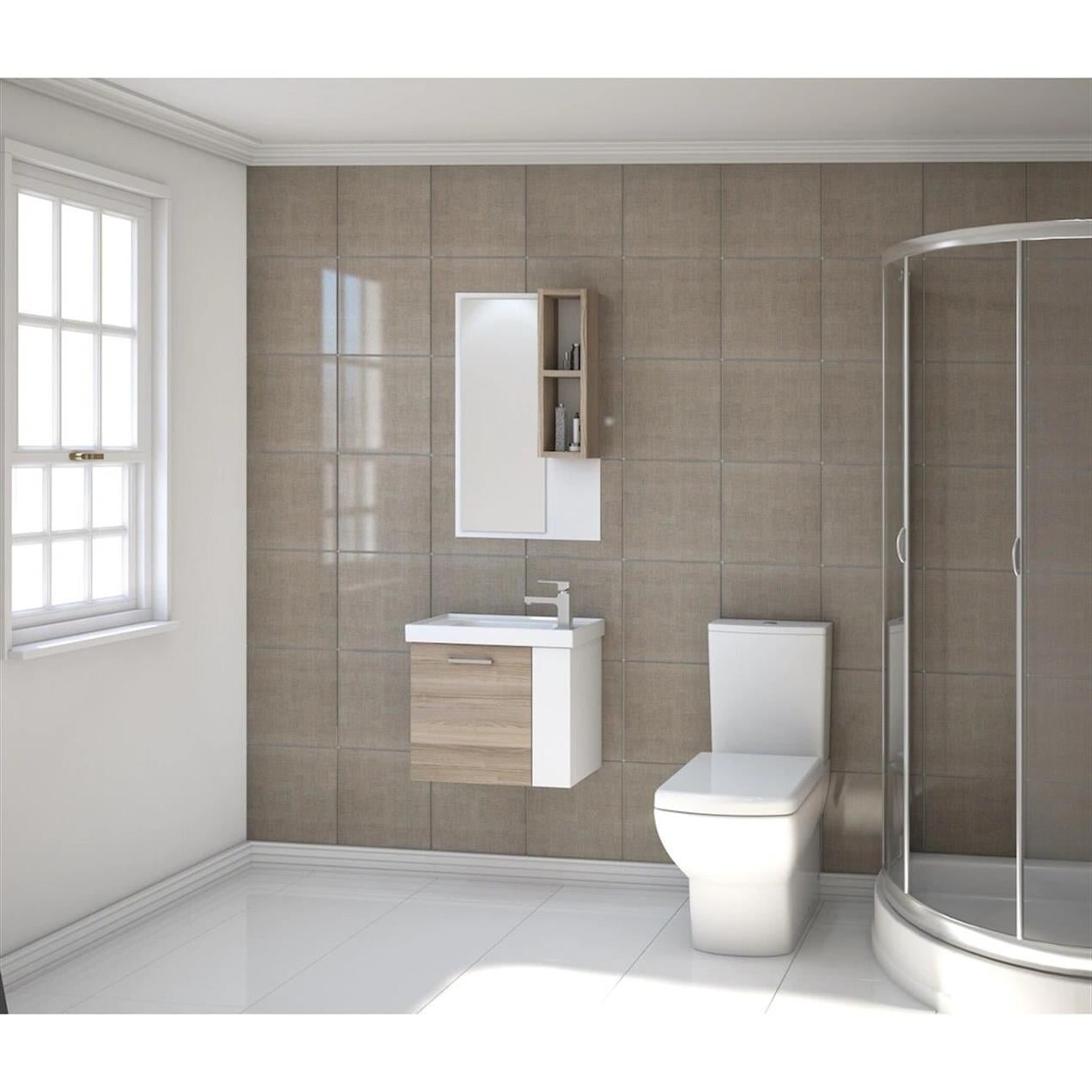 Denko Step 50 cm MDF Alize Banyo Dolabı Takımı