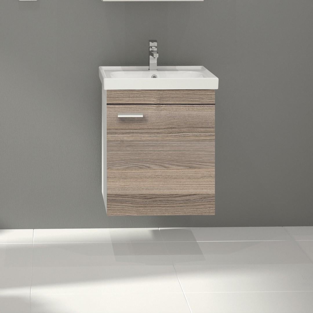 Denko Terra 50 cm MDF Alize Banyo Dolabı Alt Modül ve Lavabo
