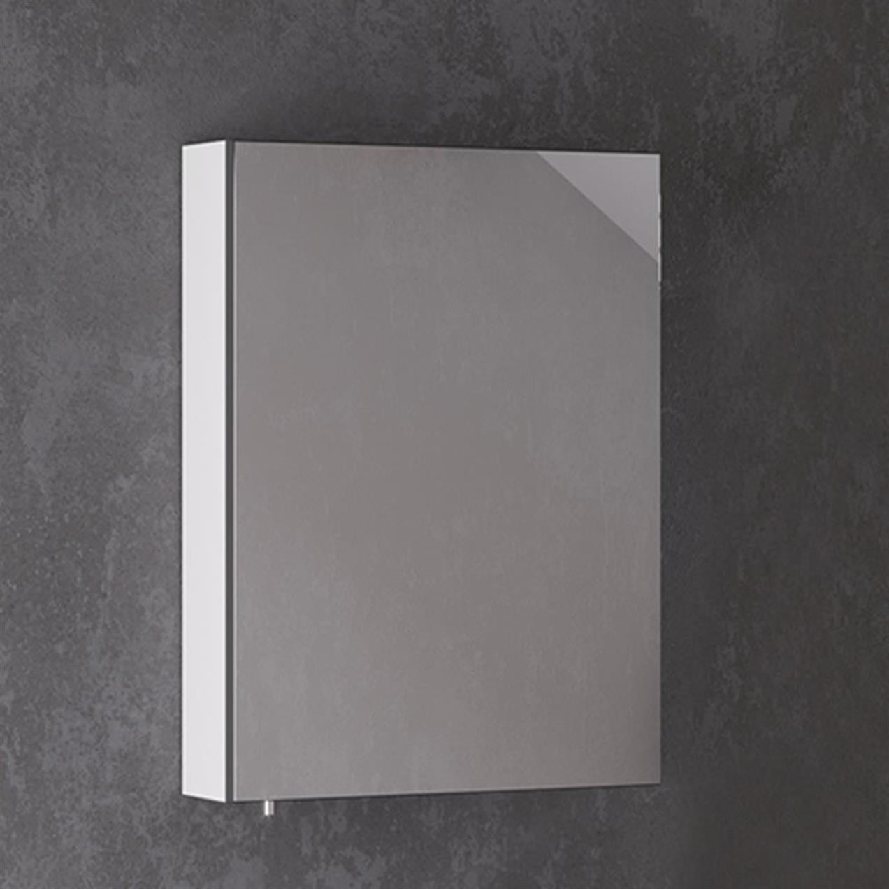 Denko Terra 60 cm MDF Antrasit Gri Banyo Dolabı Aynalı Üst Modülü