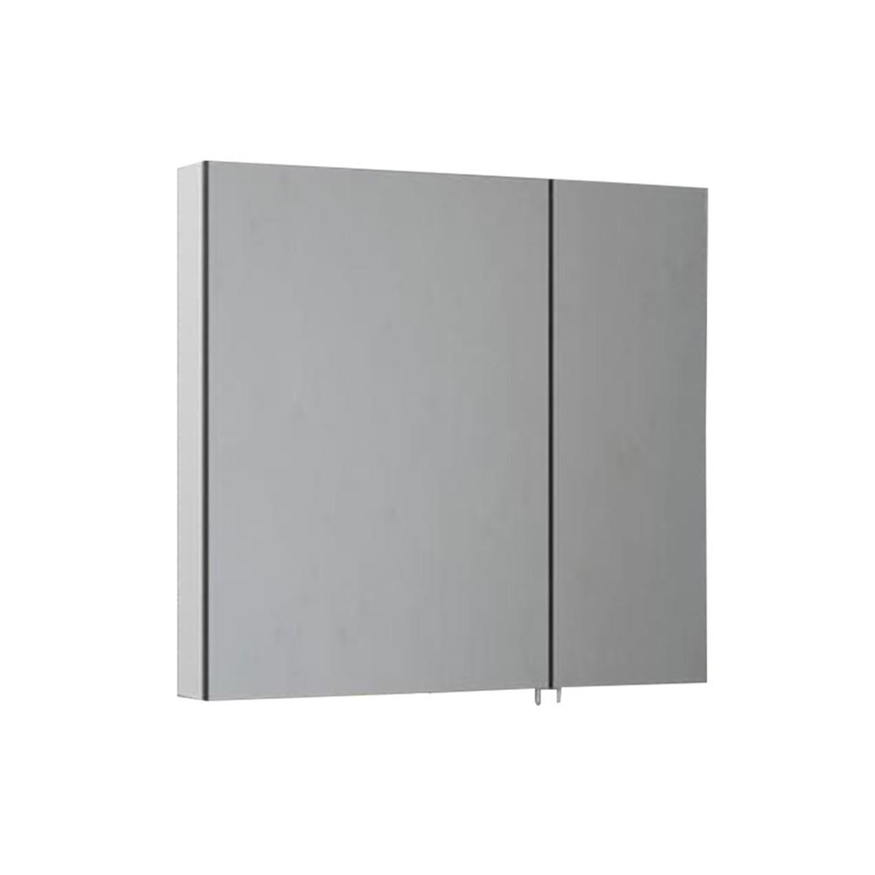 Denko Terra 80 cm MDF Antrasit Gri Banyo Dolabı Aynalı Üst Modülü