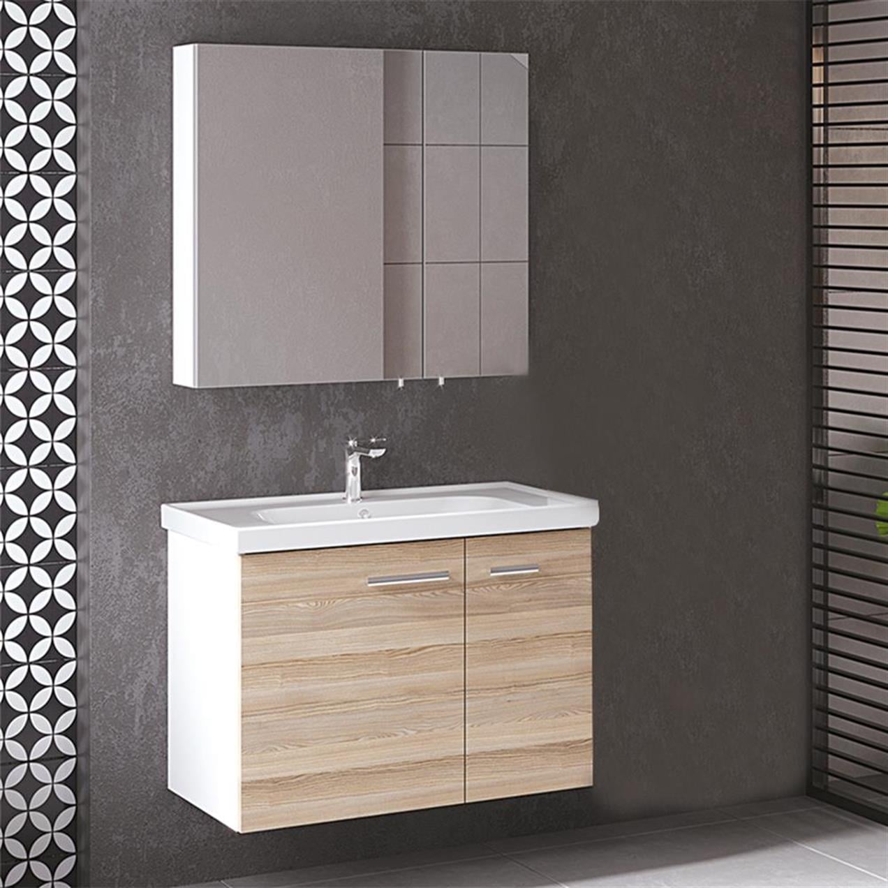 Denko Terra 80 cm MDF Banyo Dolabı Takımı (Boy Dolabı Hariç)