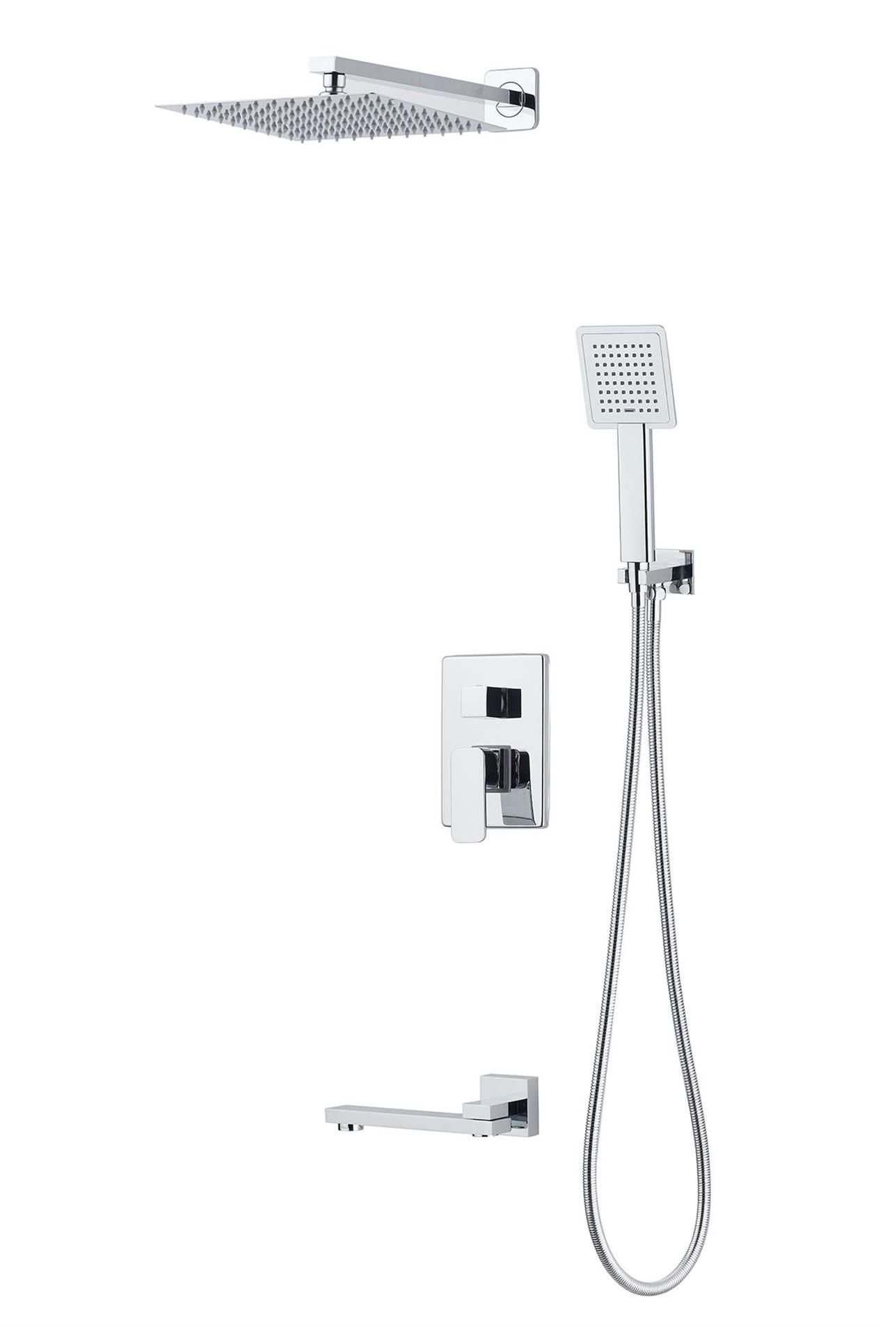 Gms Ankastre Kare 3 Yönlü Banyo Duş Bataryası, Yağmurlama ANK006