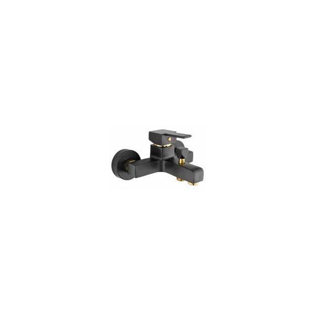 Gms Elit Mix Kare Formlu Siyah Altın Banyo Duş Bataryası EL225-SA