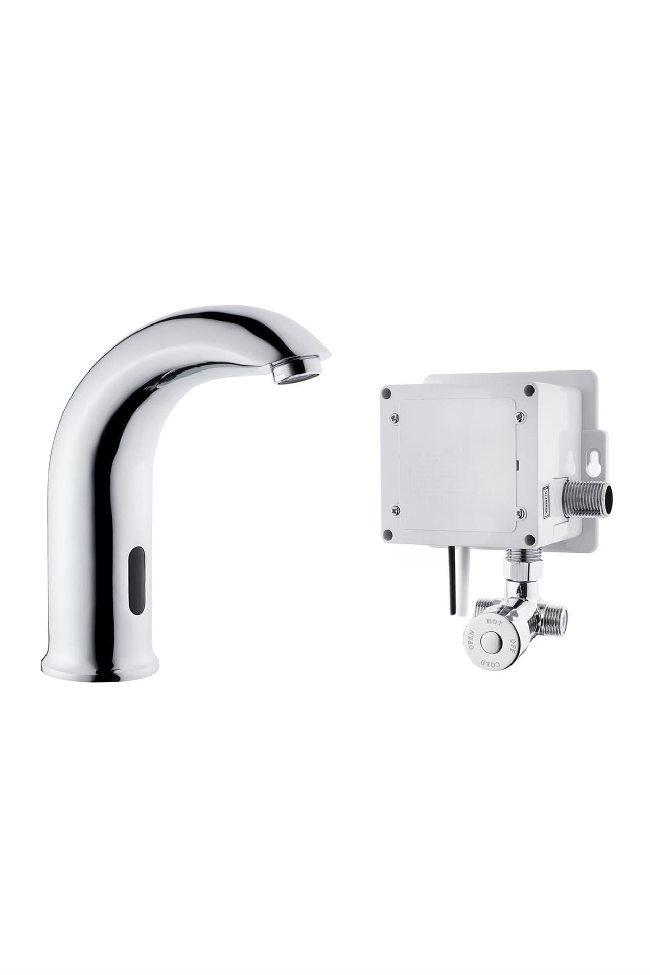 Gms Fotoselli Sensörlü Lavabo Musluk Bataryası Çift Girişli FT013