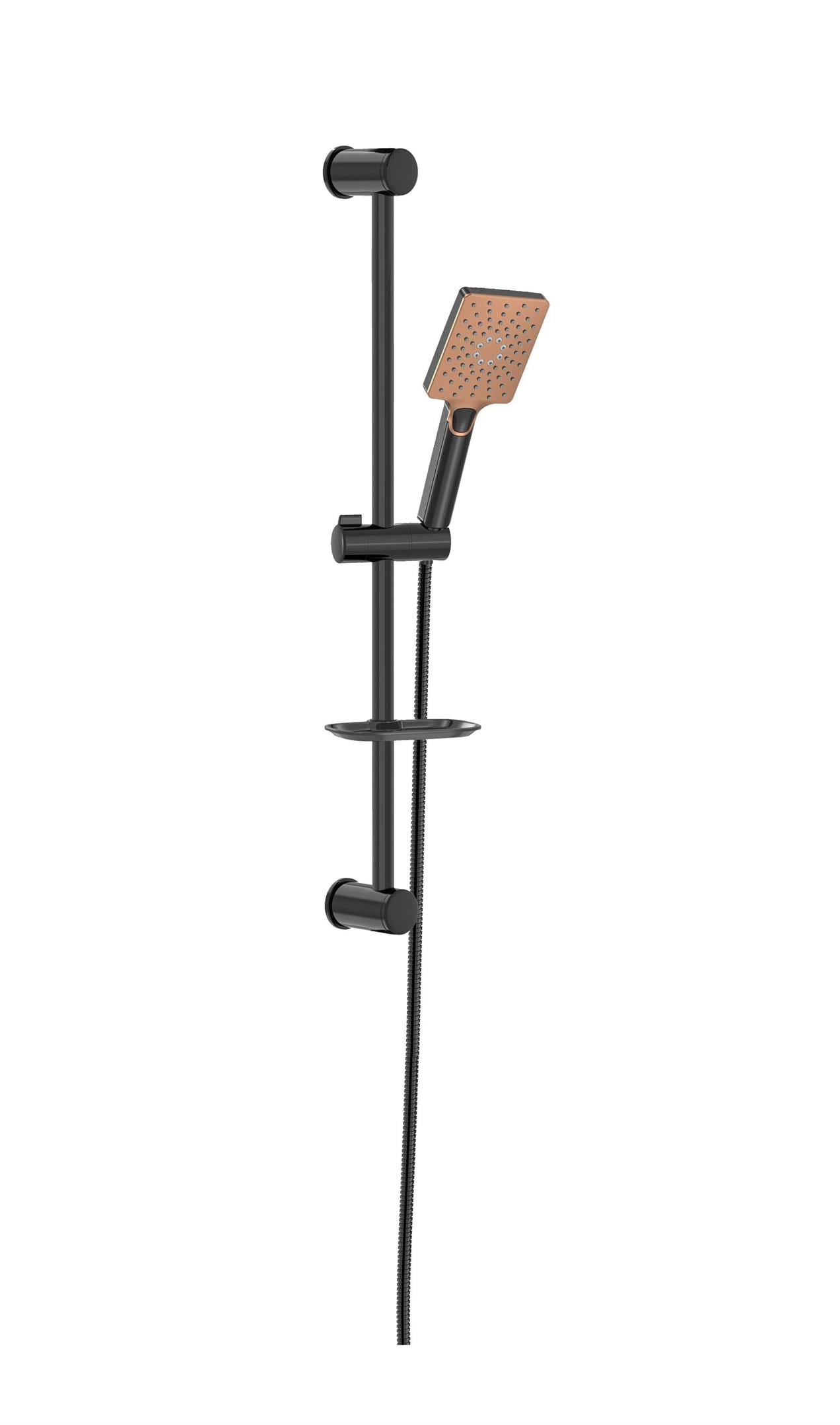 Monavit Mega Brown Black Sürgülü Siyah Duş Takımı Seti MVT3255