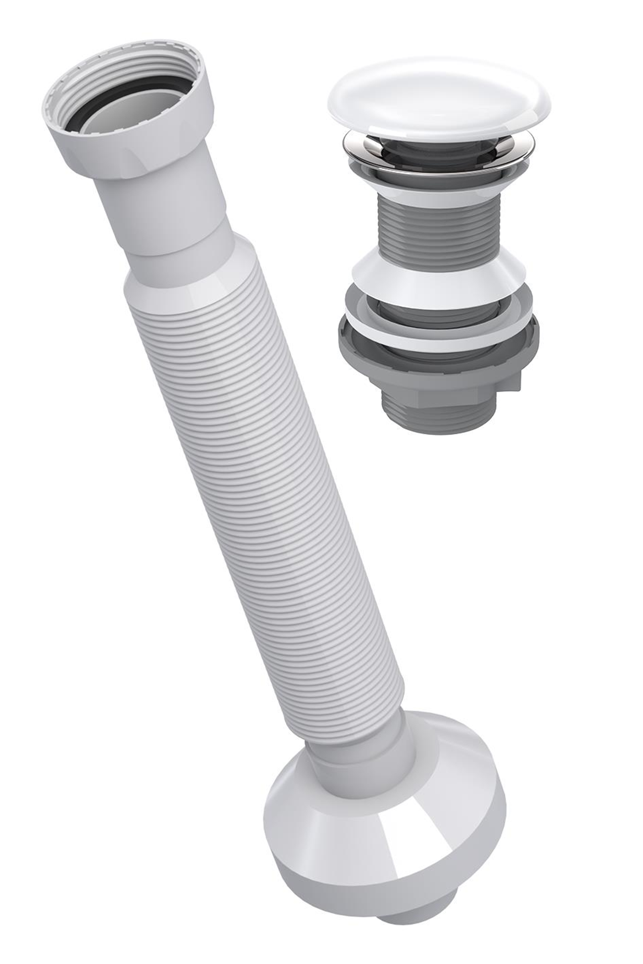 Monavit Seramik Kapaklı Beyaz Klik Klack Lavabo Süzgeci Ø32 Sifon