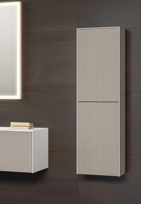 Orka Cube 40 cm Vizon Banyo Çamaşır Boy Dolabı