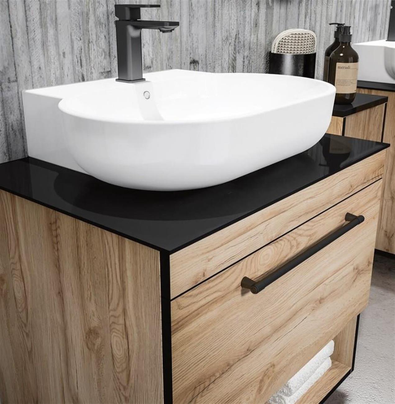 Orka Knidos 70 cm MDF Legnano Banyo Dolabı Alt Modül ve Lavabo