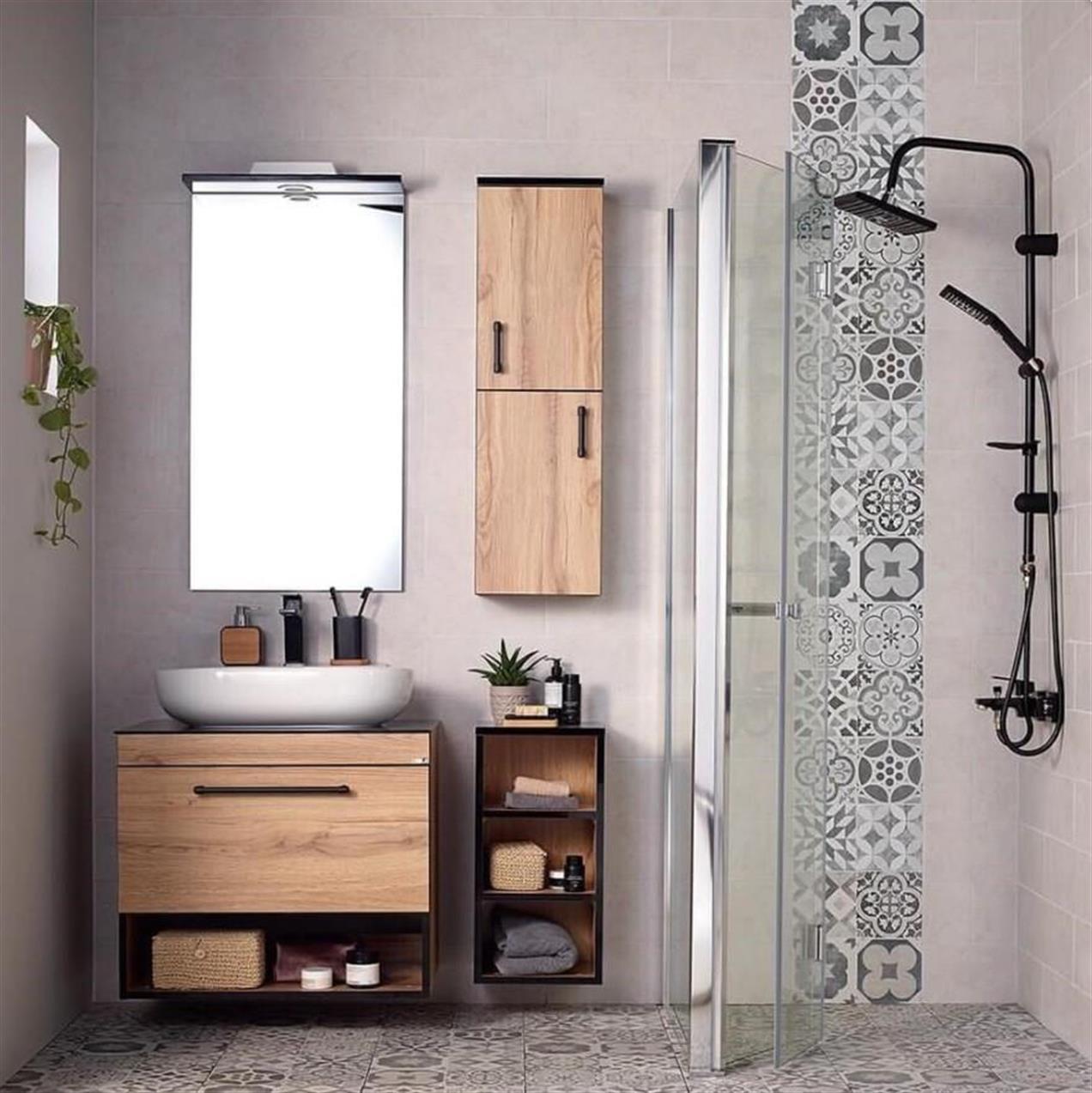 Orka Knidos 90 cm MDF Legnano Banyo Dolabı Takımı ve Boy Dolabı