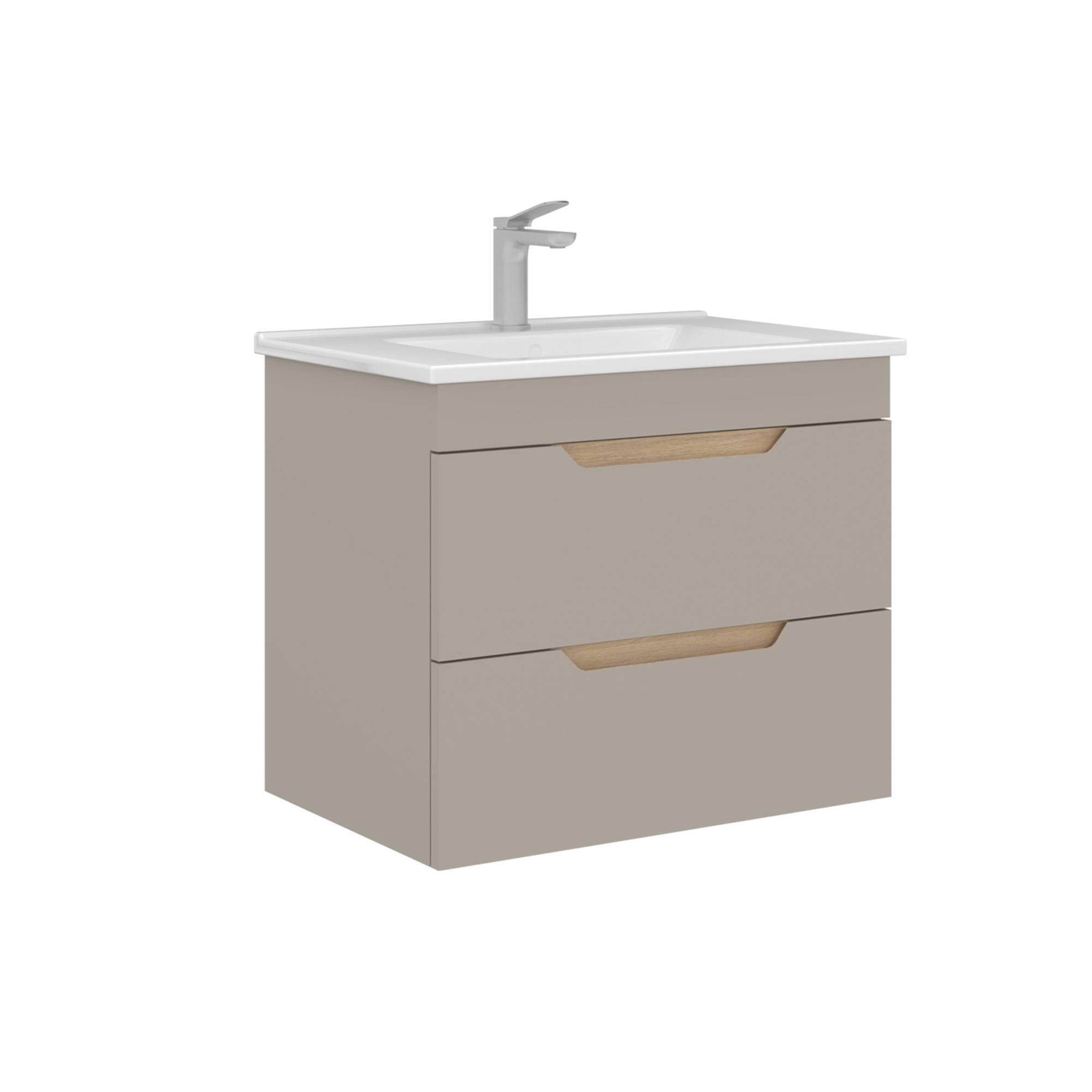 Orka Lena 65 cm Çöl Beji Çekmeceli Banyo Dolabı Alt Modül Lavabo