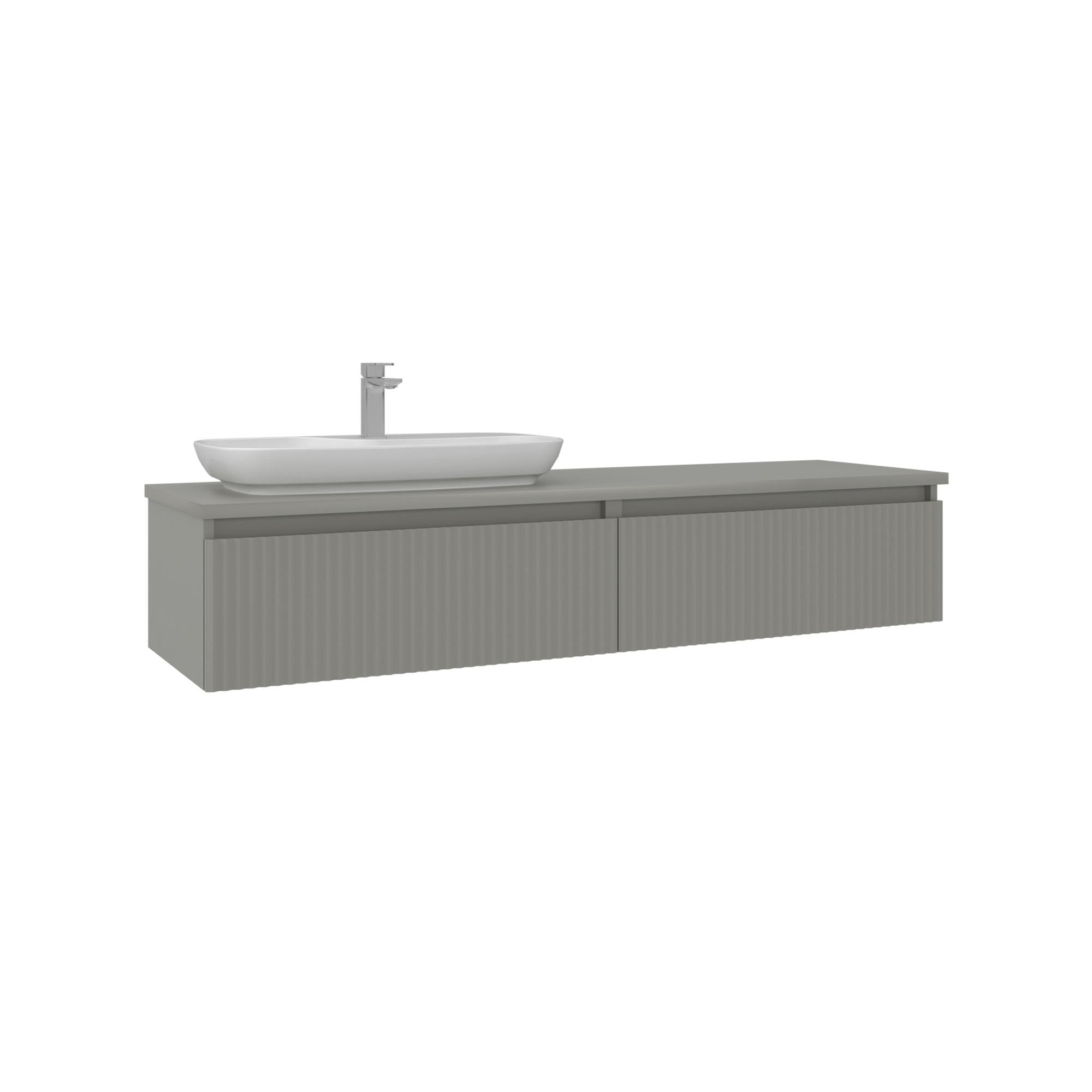 Orka Lentia 160 cm Mat Kaşmir Banyo Dolabı Alt Modül Lavabo