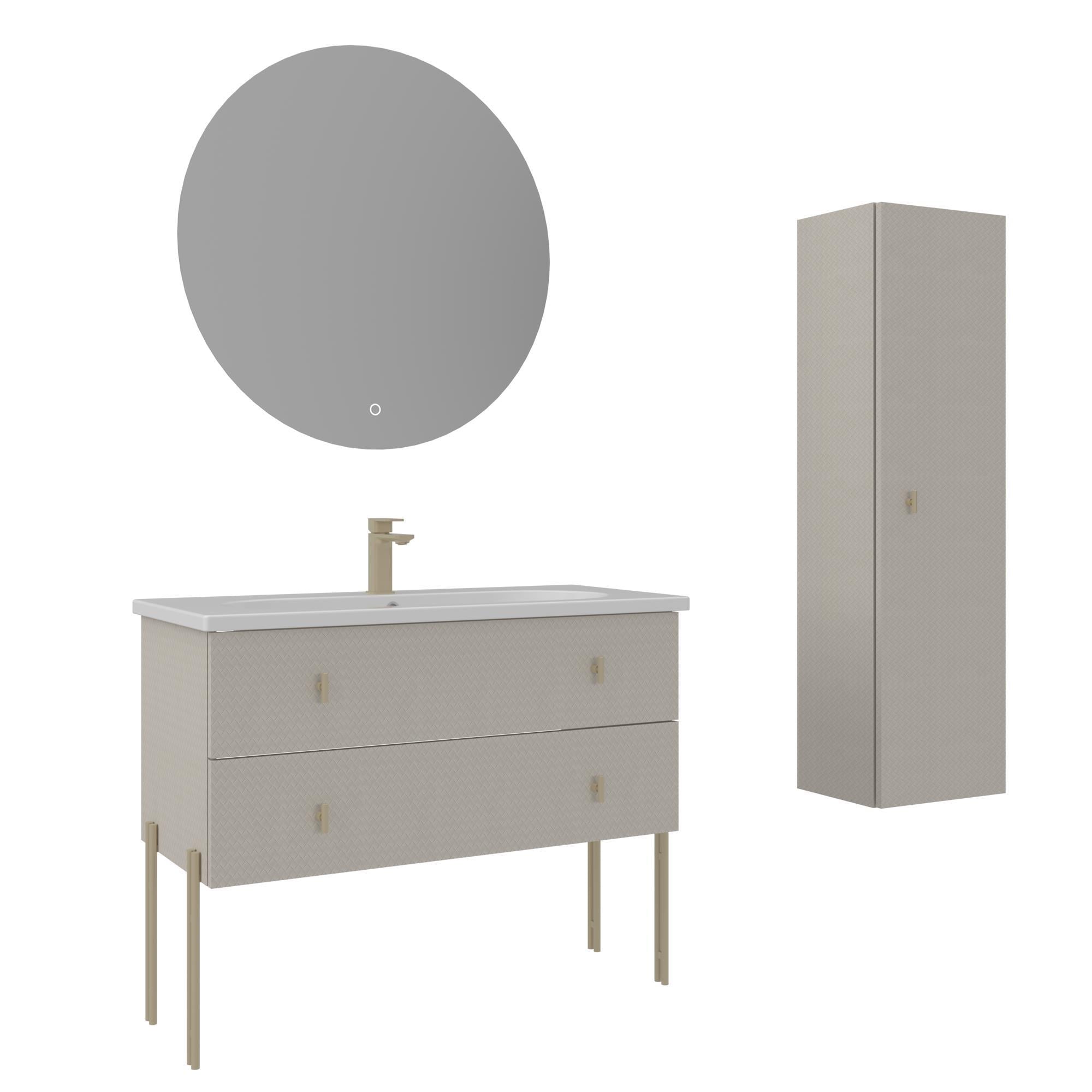 Orka Milazzo 100 cm Callisto Ayaklı Banyo Dolabı Takımı ve Boy Dolabı
