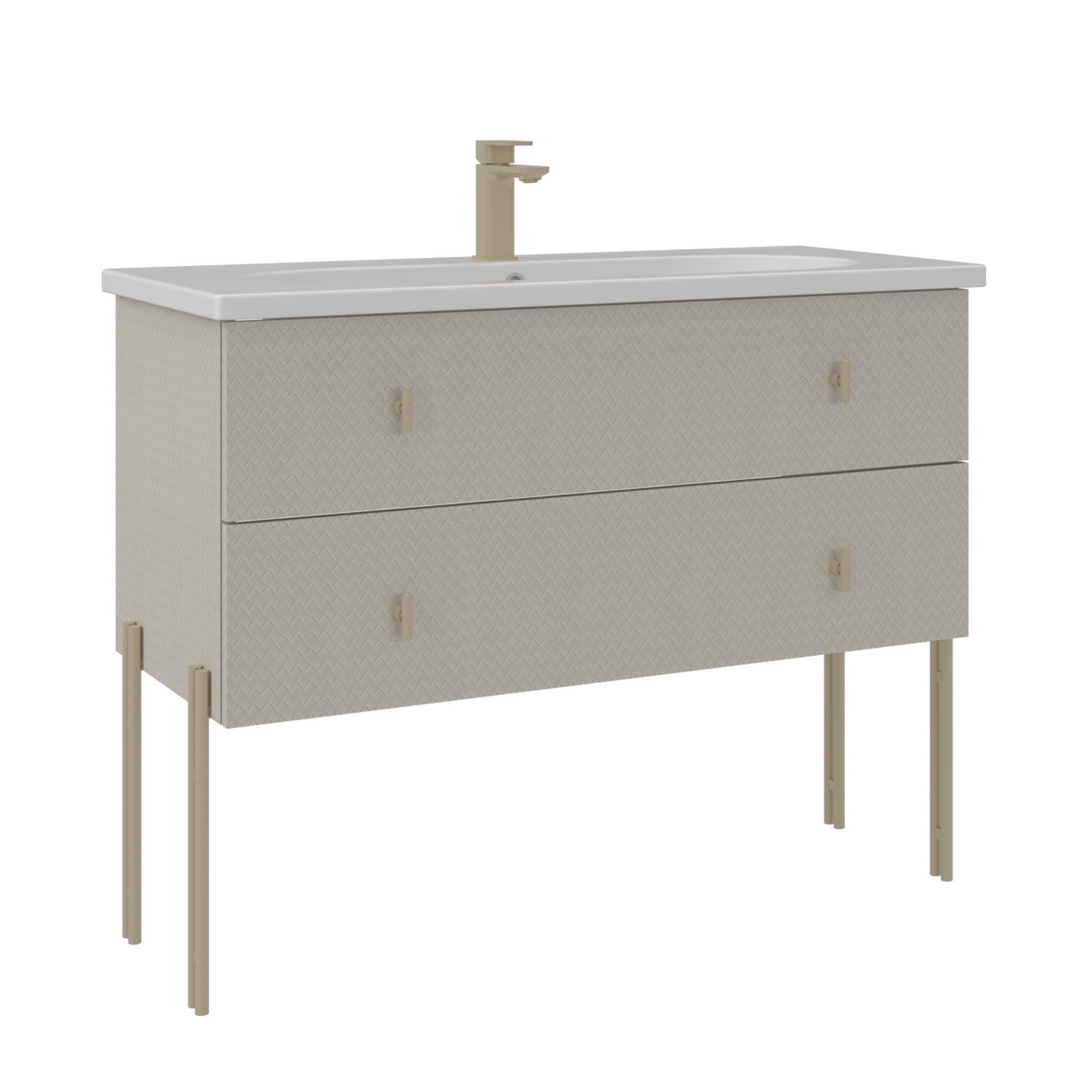 Orka Milazzo 100 cm Callisto Ayaklı Banyo Dolabı Alt Modül Lavabo