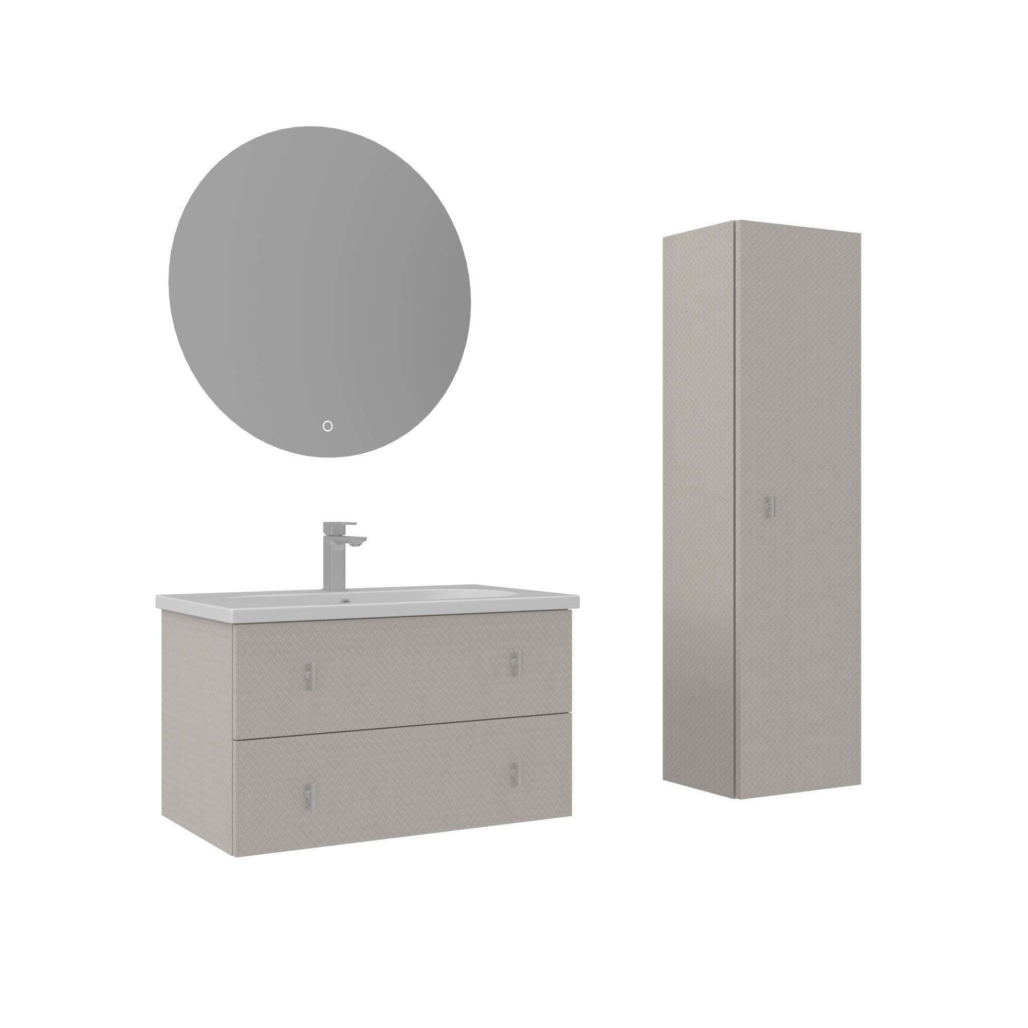 Orka Milazzo 80 cm Callisto Banyo Dolabı Takımı ve Boy Dolabı