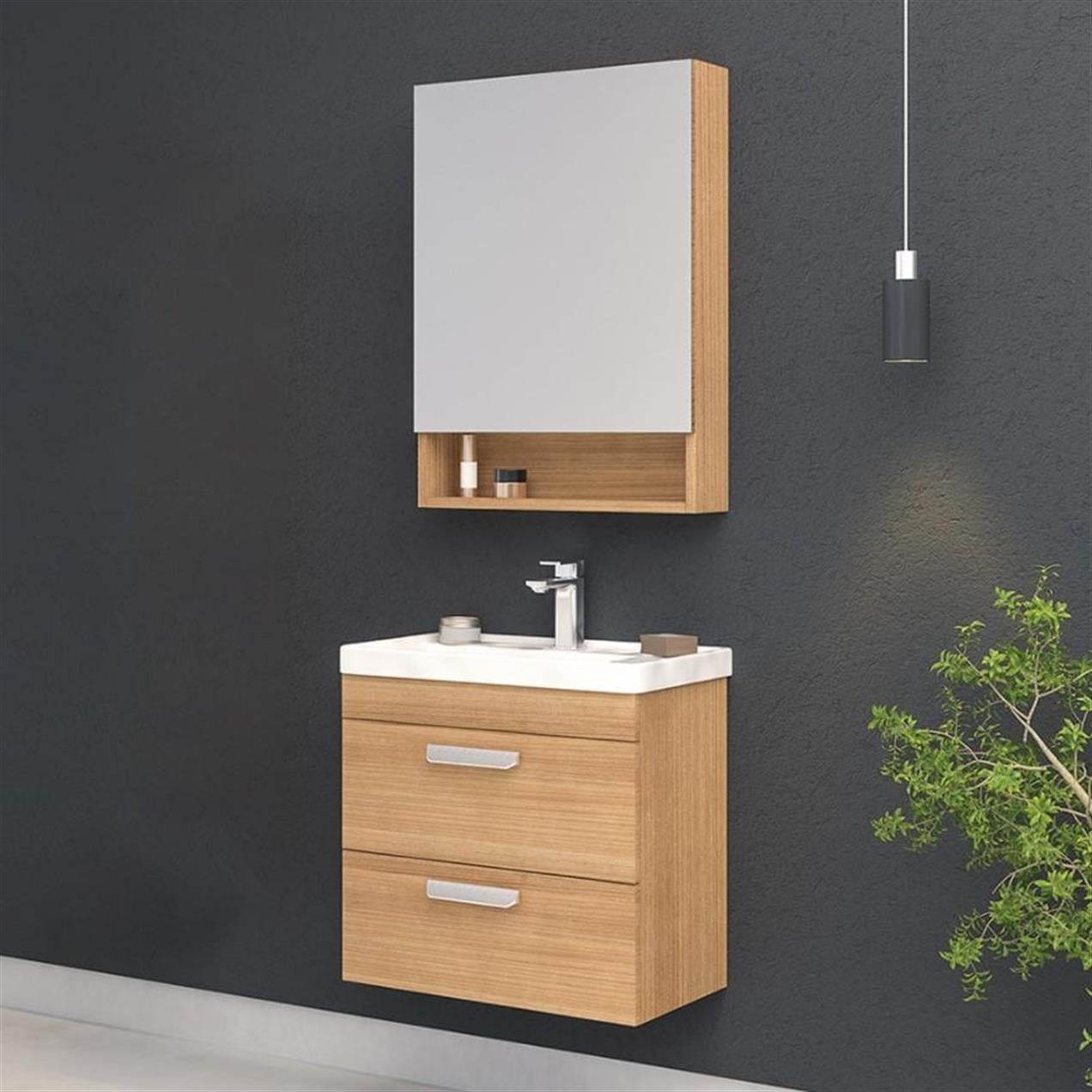 Orka Nova 60 cm MDF Morgana Kiraz Banyo Dolabı Takımı