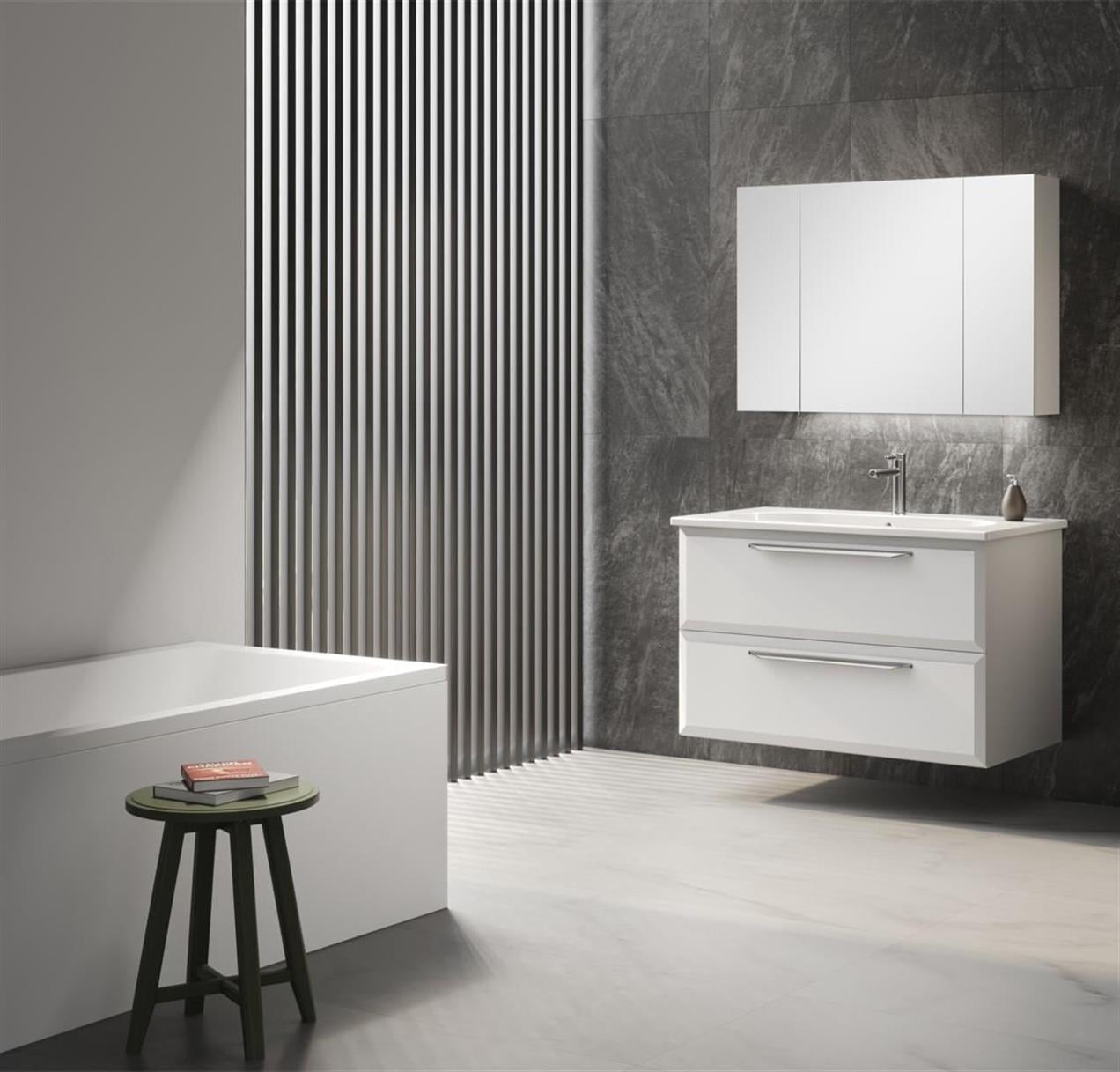 Orka Nuvola 100 cm MDF Beyaz Banyo Dolabı Takımı